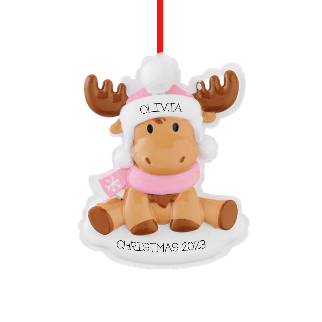 Personalized Moosepink1 ornament - Custom Holiday Gift