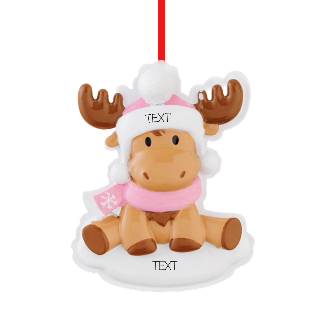 Personalized Moosepink3 ornament - Custom Holiday Gift