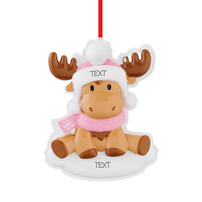 Personalized Moosepink3 ornament - Custom Holiday Gift