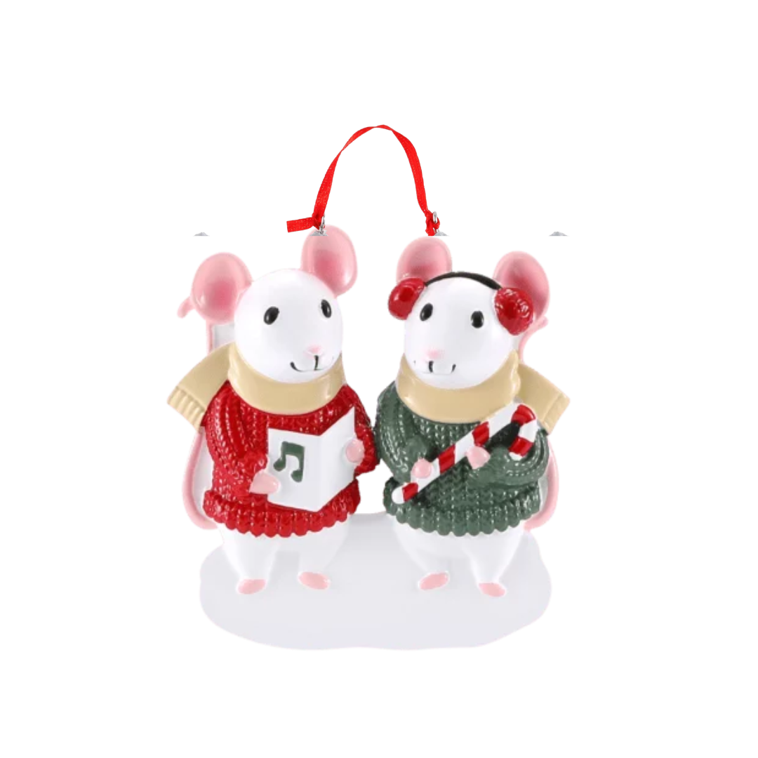 Personalized Mouse Couple Ornament - Custom Holiday Gift