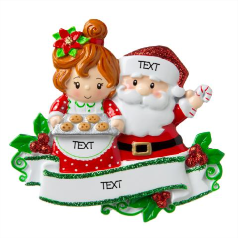 Mr & Mrs Claus Couple Ornament