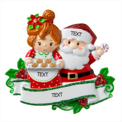 Mr & Mrs Claus Couple Ornament