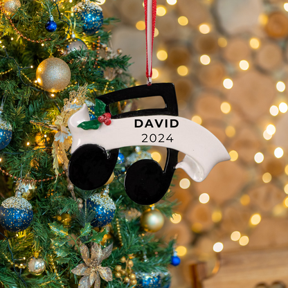 Personalized Music Note Ornament - Custom Holiday Gift