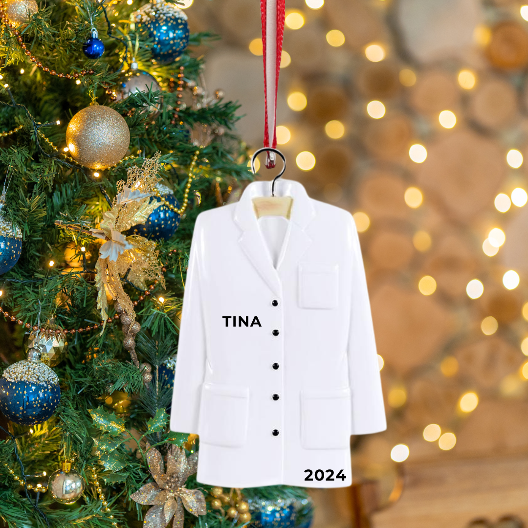 Personalized New Lab Coat Ornament - Custom Holiday Gift