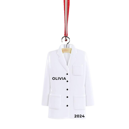 Personalized New Lab Coat Ornament - Custom Holiday Gift