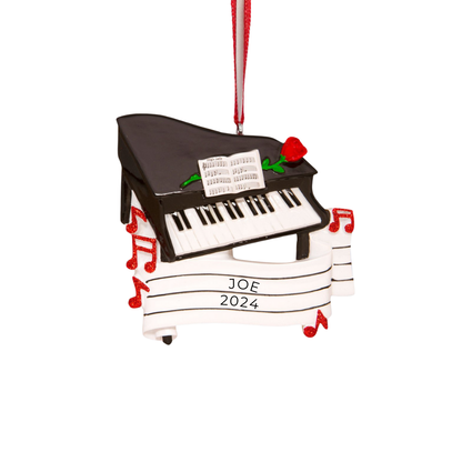 Personalized New Piano Ornament - Custom Holiday Gift