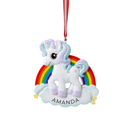 Personalized New Unicorn Ornament - Custom Holiday Gift