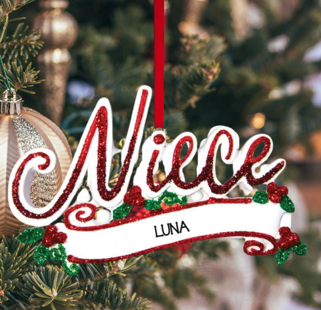 Personalized Niece Ornament - Custom Holiday Gift