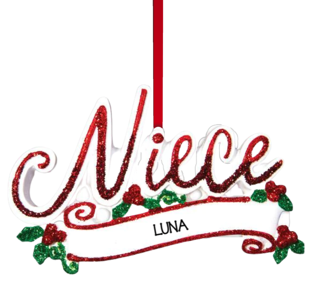 Personalized Niece Ornament - Custom Holiday Gift