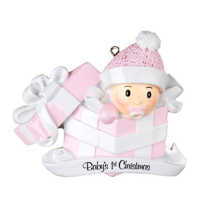 Baby Boy/Girl in Present Ornament