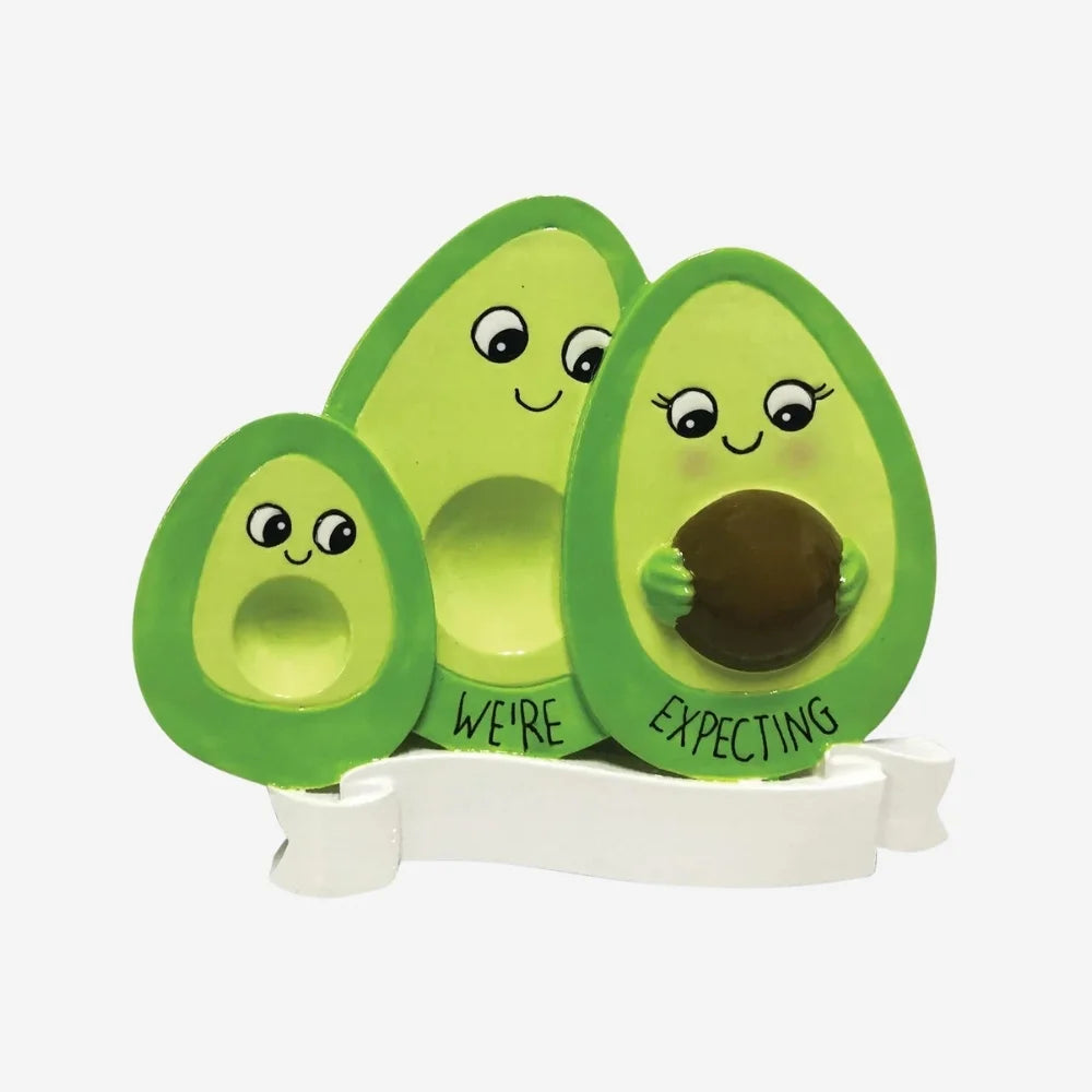 Avocado Family Expecting w/1 Child Ornament