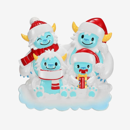 Yeti Family of 4 Ornament