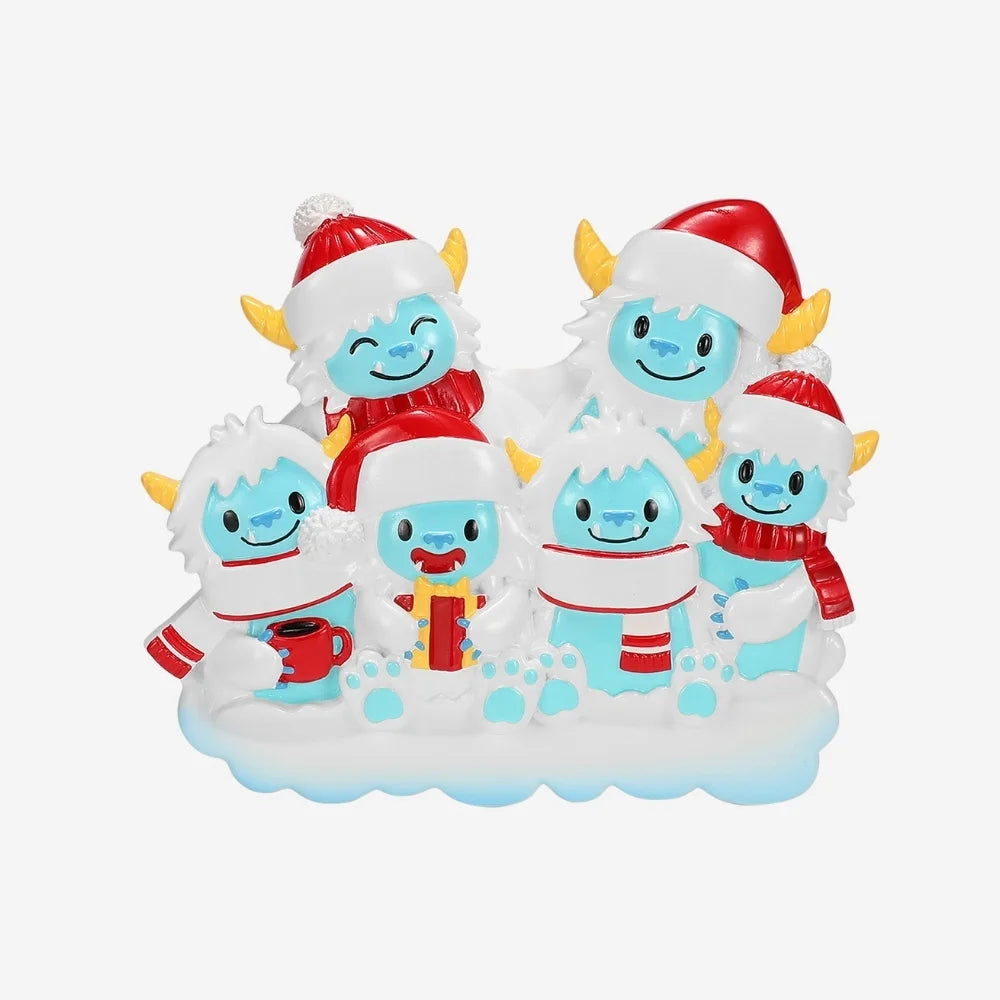 Yeti Family of 6 Ornament