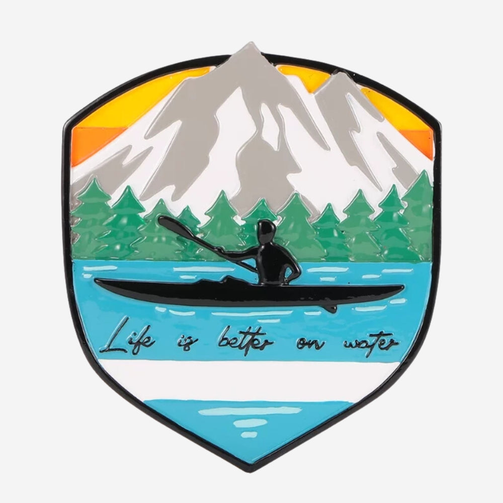 Adventure Badge Kayaking Ornament