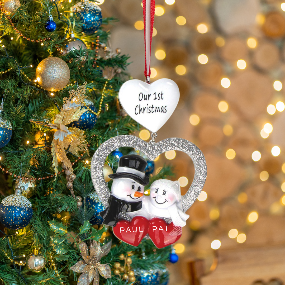 Personalized Our 1st Christmas Ornament - Custom Holiday Gift