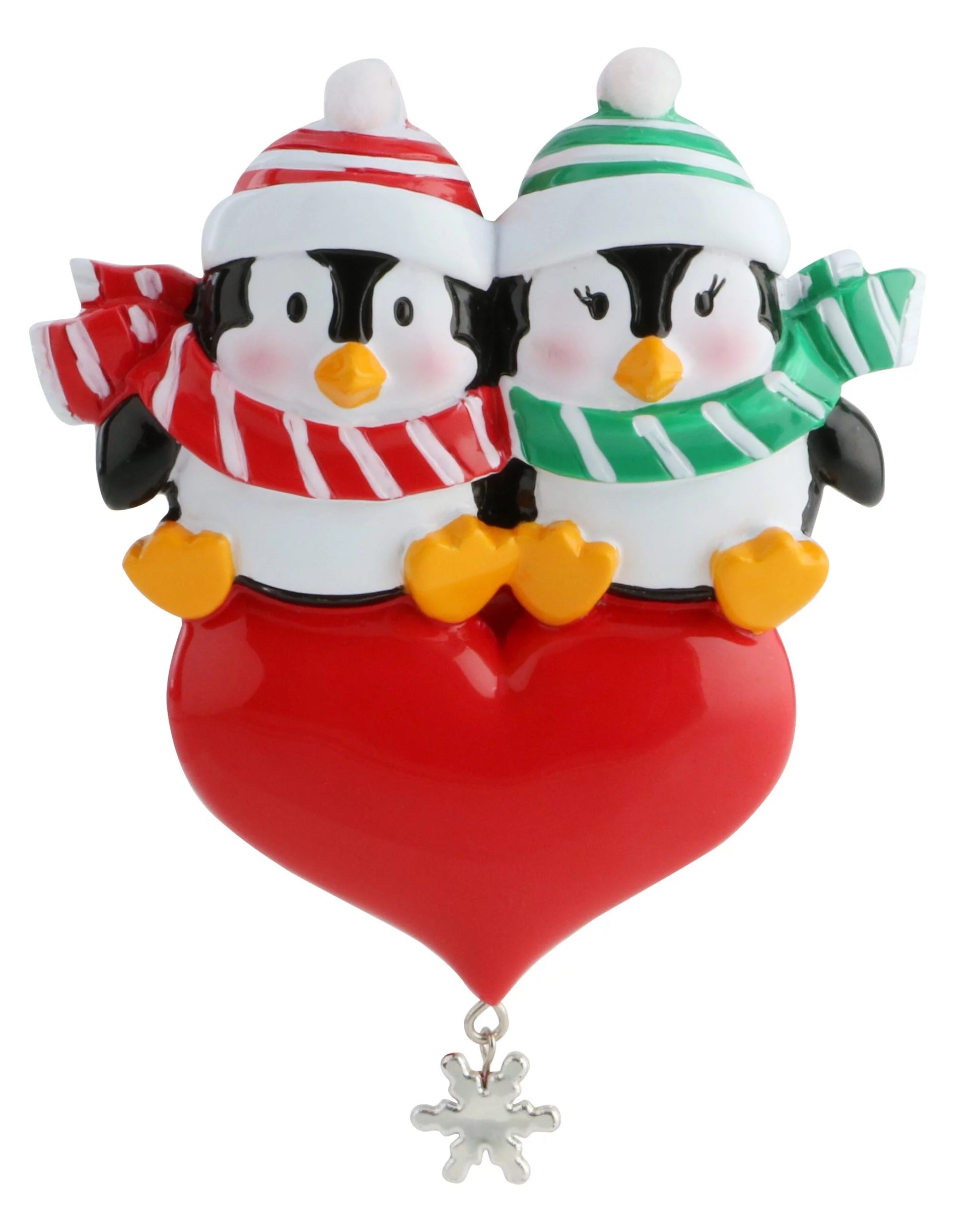 Personalized PenguinSittingontheHeartOrnament_1 - Custom Holiday Gift