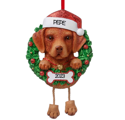 Chocolate Lab Dog Ornament