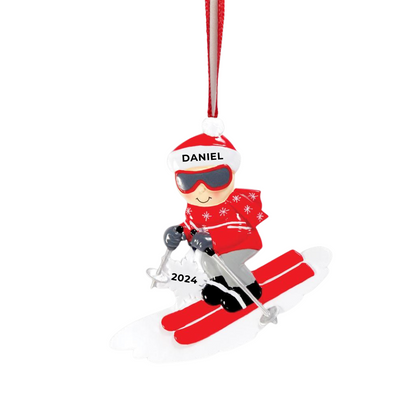 Skier Ornament