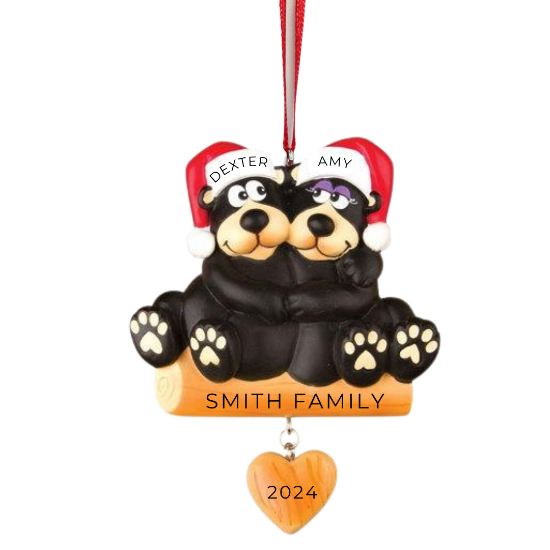 Black Bear Couple Ornament