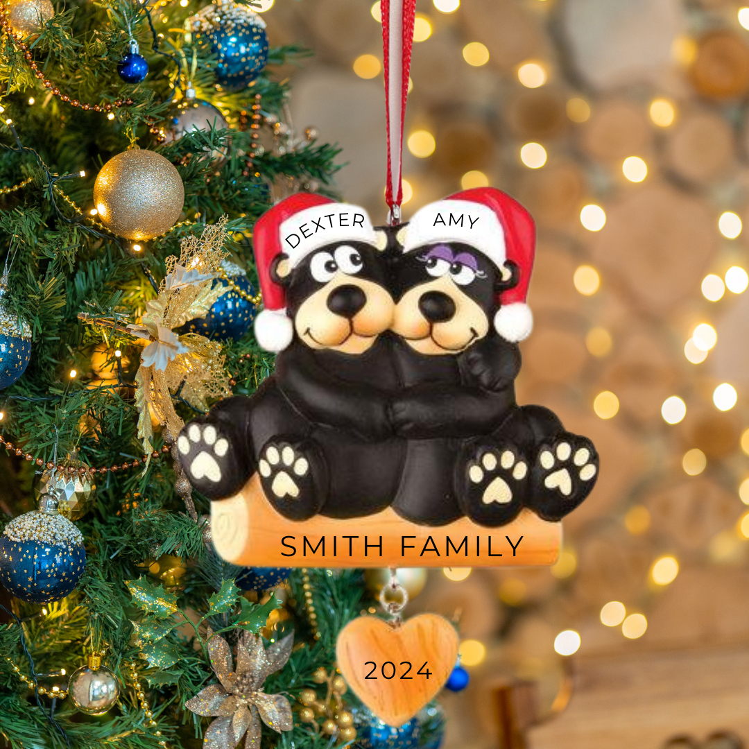 Black Bear Couple Ornament