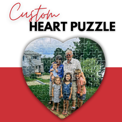 Personalized Heart Photo Puzzle - Custom Gift