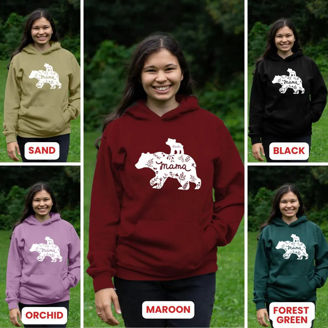 Personalized Mama Bear Personalized Hoodie Custom Holiday Gift Personalized by Santa Canada