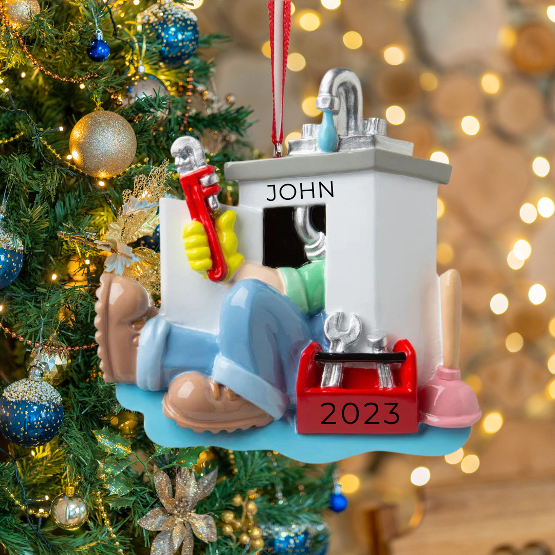 Personalized PlumberOrnament - Custom Holiday Gift