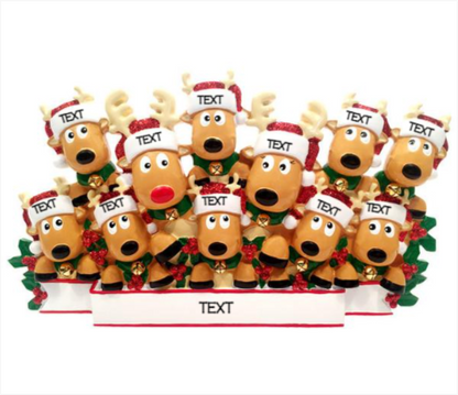 Reindeer Family of 11- Table Topper Stand Decoration