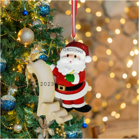 Personalized Santa List Ornament - Custom Holiday Gift