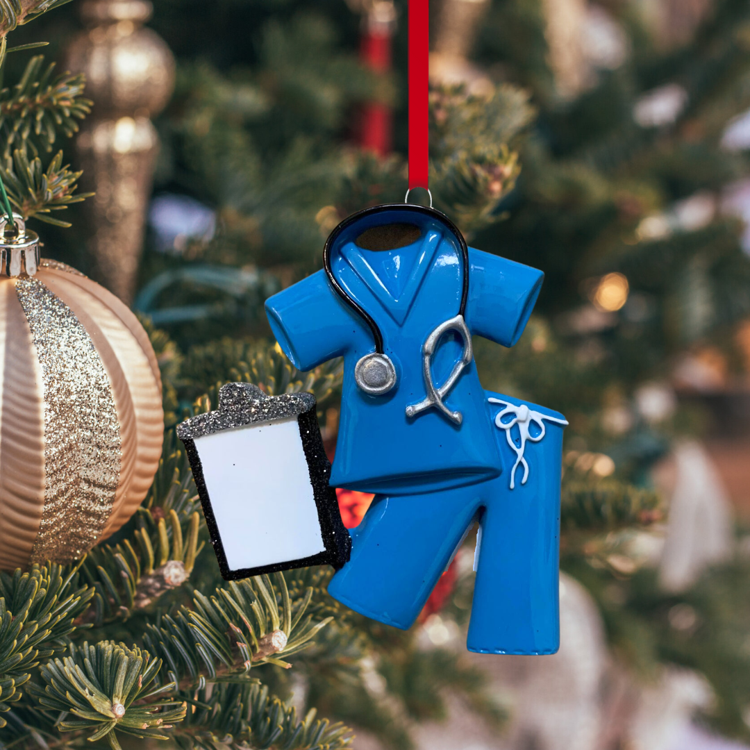 Personalized Scrubs Ornament - Custom Holiday Gift