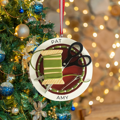 Personalized Sewing Ornament - Custom Holiday Gift