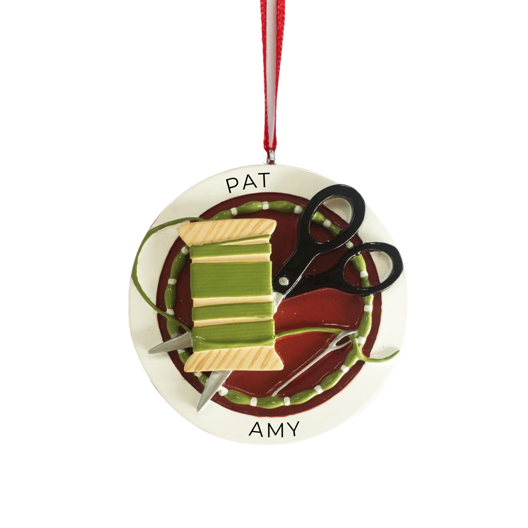 Personalized Sewing Ornament - Custom Holiday Gift