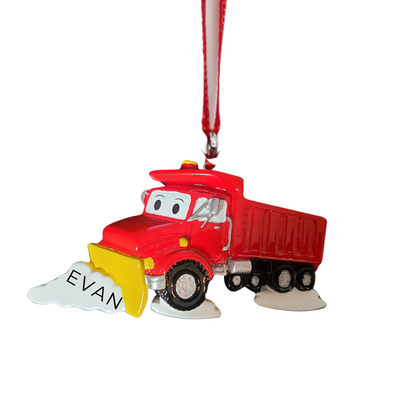 Personalized Snow Plow Ornament - Custom Holiday Gift