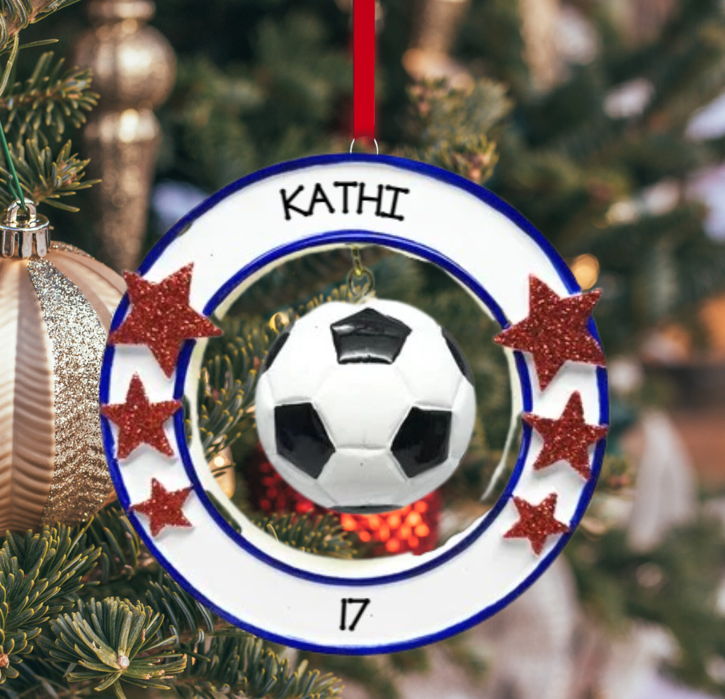 Personalized Soccer - 3D Ornament - Custom Holiday Gift