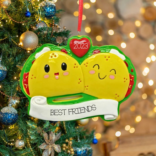 Personalized Taco couple Ornament - Custom Holiday Gift