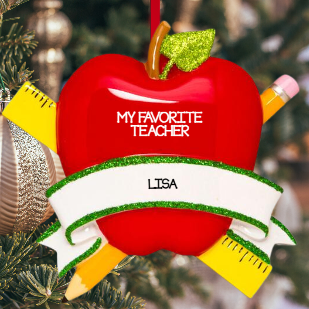 Personalized Teacher's Aide Ornament - Custom Holiday Gift