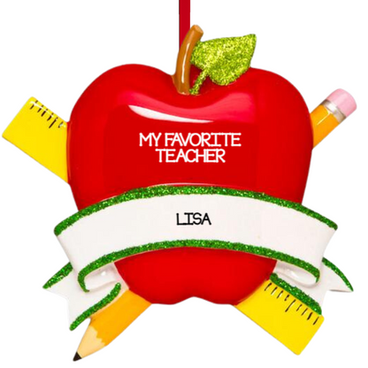 Personalized Teacher's Aide Ornament - Custom Holiday Gift