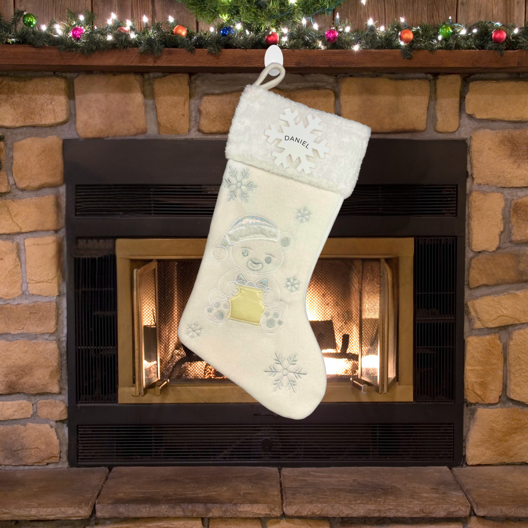 Personalized Teddy Bear Stocking - Custom Holiday Gift