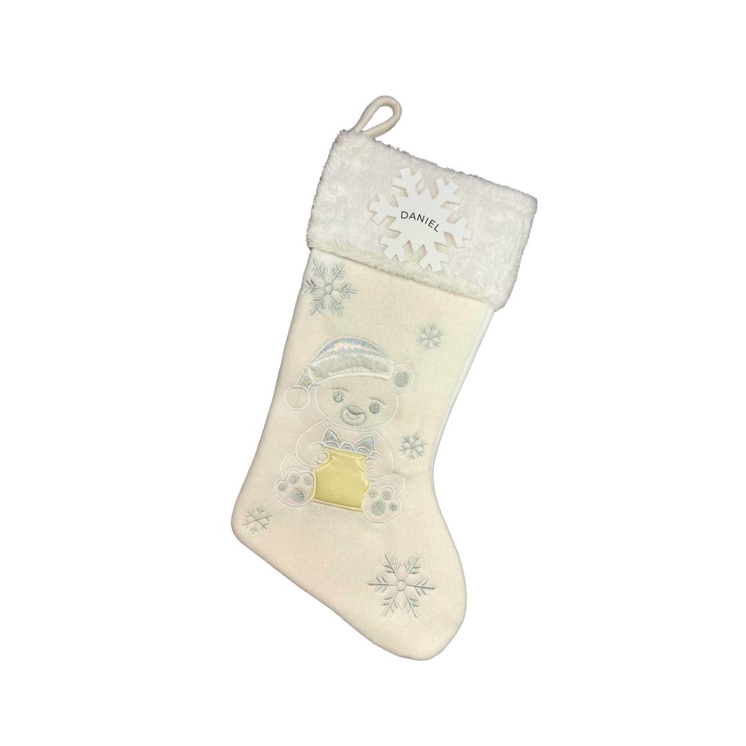 Personalized Teddy Bear Stocking - Custom Holiday Gift