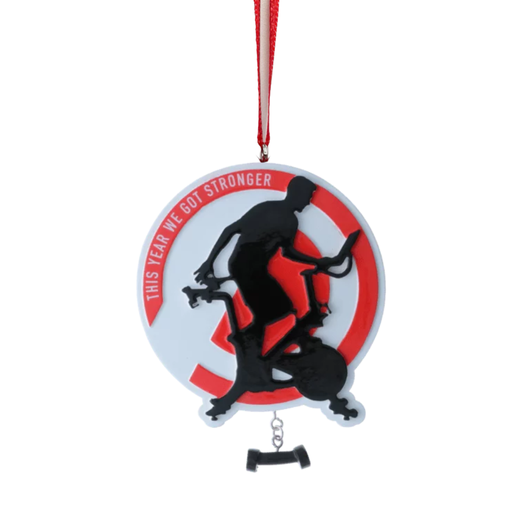 Personalized This year I Got Stronger- Boy Ornament - Custom Holiday Gift