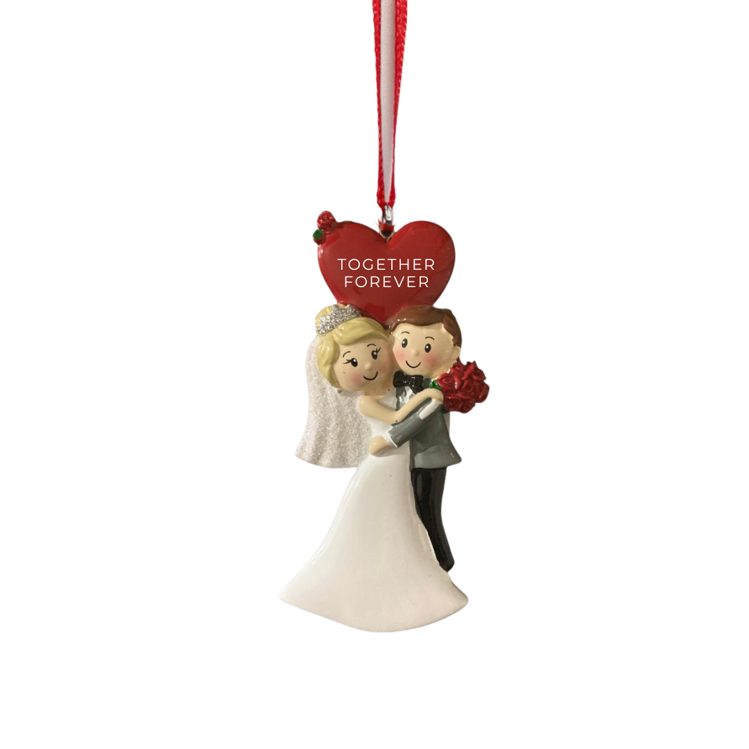 Personalized Tuxedo & Dress Ornament - Custom Holiday Gift