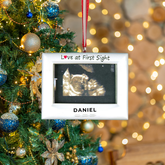 Personalized Ultra Sound Frame Ornament - Custom Holiday Gift