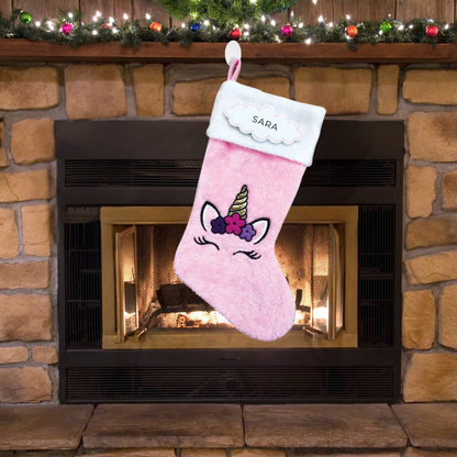 Personalized Unicorn Personalized Stocking - Custom Holiday Gift