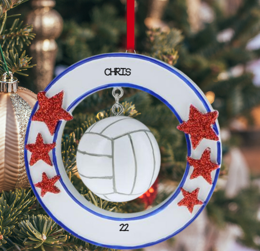 Personalized VOLLEYball - 3D Ornament - Custom Holiday Gift