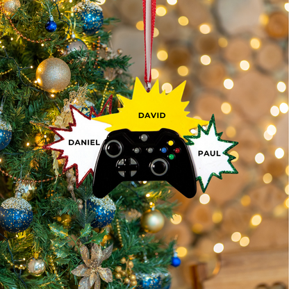 Personalized Video Gamer Ornament - Custom Holiday Gift