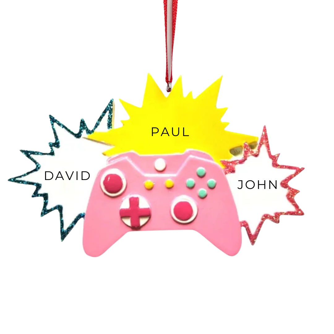 Personalized Video Gamer Ornament - Custom Holiday Gift