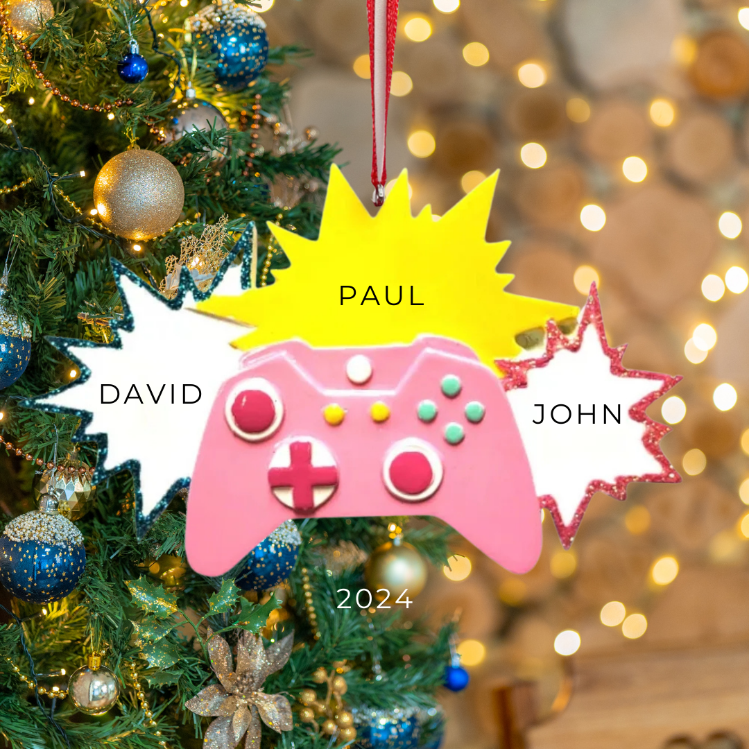 Personalized Video Gamer Ornament- Custom Holiday Gift