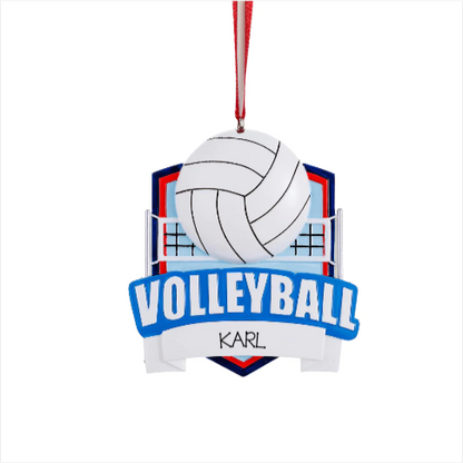 Personalized Volleyball Ornament - Custom Holiday Gift