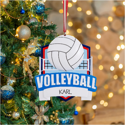 Personalized Volleyball Ornament - Custom Holiday Gift