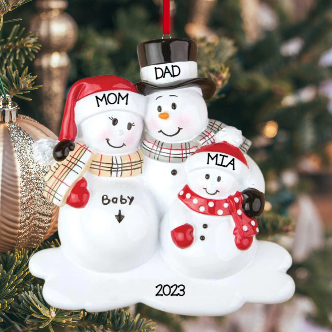 Personalized We're Expecting Again Ornament - Custom Holiday Gift